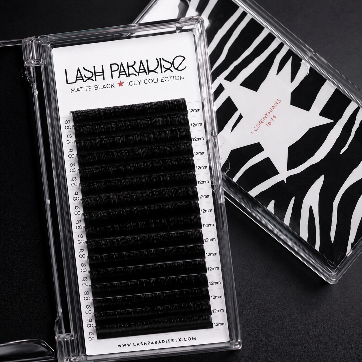 BLACK MATTE LASH TRAYS